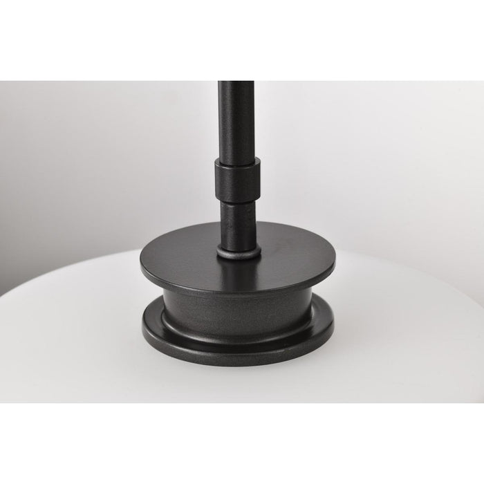 SATCO/NUVO Warren 8 Inch Pendant Gun Metal With Satin White Glass (60-8036)