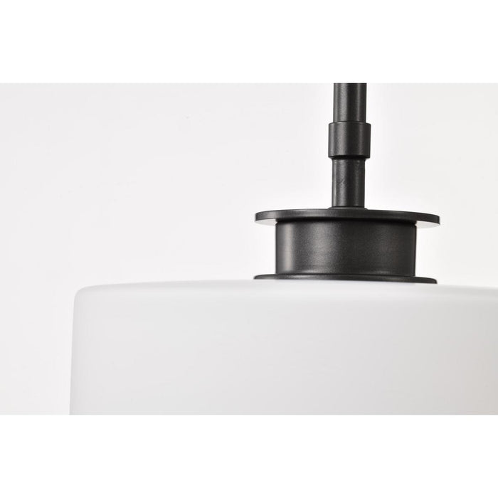 SATCO/NUVO Warren 8 Inch Pendant Gun Metal With Satin White Glass (60-8036)