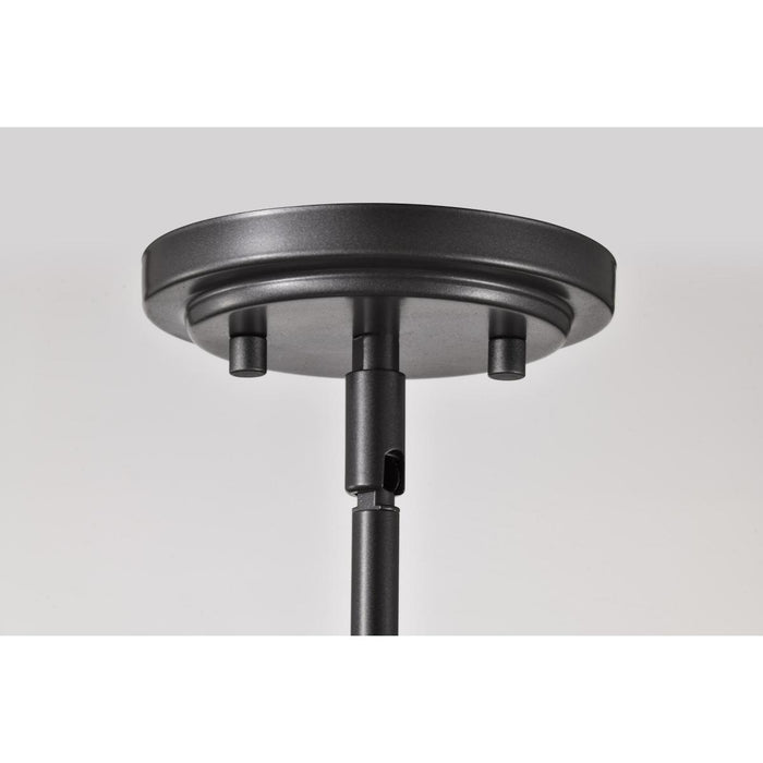 SATCO/NUVO Warren 17 Inch Pendant Gun Metal With Satin White Glass (60-8037)