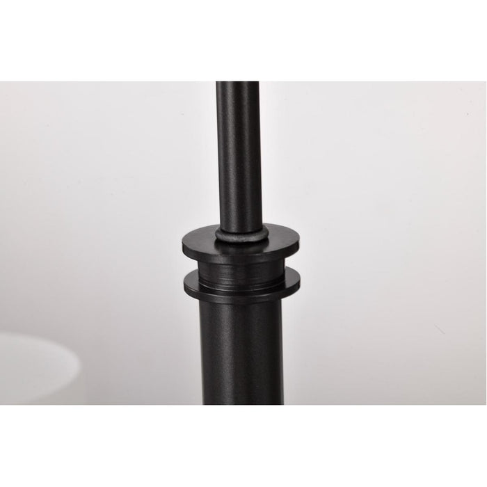 SATCO/NUVO Warren 28 Inch 5-Light Chandelier Gun Metal With Satin White Glass (60-8038)