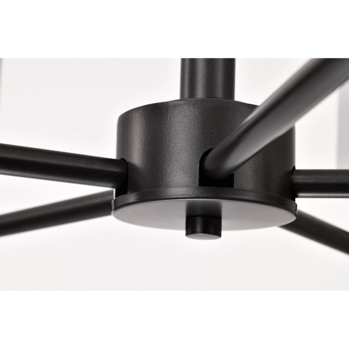 SATCO/NUVO Warren 28 Inch 5-Light Chandelier Gun Metal With Satin White Glass (60-8038)