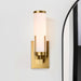 SATCO/NUVO Roselle 1-Light Vanity Natural Brass With White Glass (60-8041)