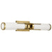 SATCO/NUVO Roselle 2-Light Vanity Natural Brass With White Glass (60-8042)