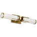 SATCO/NUVO Roselle 2-Light Vanity Natural Brass With White Glass (60-8042)