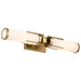 SATCO/NUVO Roselle 2-Light Vanity Natural Brass With White Glass (60-8042)