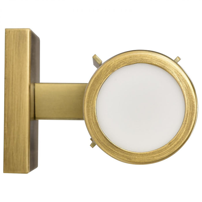 SATCO/NUVO Roselle 2-Light Vanity Natural Brass With White Glass (60-8042)