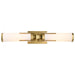 SATCO/NUVO Roselle 2-Light Vanity Natural Brass With White Glass (60-8042)