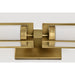 SATCO/NUVO Roselle 2-Light Vanity Natural Brass With White Glass (60-8042)