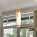 SATCO/NUVO Roselle 5 Inch Mini Pendant Natural Brass With White Glass (60-8043)