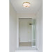 SATCO/NUVO Roselle 15 Inch Flush Mount Natural Brass With White Glass (60-8044)