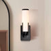 SATCO/NUVO Roselle 1-Light Vanity Matte Black With White Glass (60-8051)