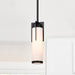 SATCO/NUVO Roselle 5 Inch Mini Pendant Matte Black With White Glass (60-8053)