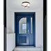 SATCO/NUVO Roselle 15 Inch Flush Mount Matte Black With White Glass (60-8054)