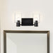 SATCO/NUVO Clarksville 2-Light Vanity Matte Black With Clear Glass (60-8062)