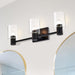 SATCO/NUVO Clarksville 3-Light Vanity Matte Black With Clear Glass (60-8063)