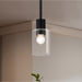 SATCO/NUVO Clarksville 5 Inch Mini Pendant Matte Black With Clear Glass (60-8064)