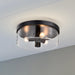 SATCO/NUVO Clarksville 15 Inch Flush Mount Matte Black With Clear Glass (60-8065)