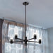 SATCO/NUVO Clarksville 28 Inch 5-Light Chandelier Matte Black With Clear Glass (60-8066)