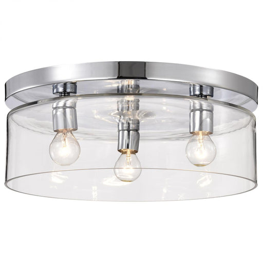 SATCO/NUVO Marlowe 15 Inch Flush Mount Polished Nickel With Clear Glass (60-8074)