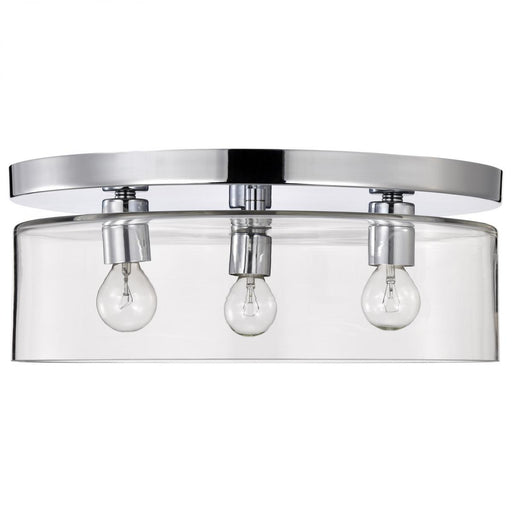 SATCO/NUVO Marlowe 15 Inch Flush Mount Polished Nickel With Clear Glass (60-8074)
