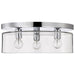 SATCO/NUVO Marlowe 15 Inch Flush Mount Polished Nickel With Clear Glass (60-8074)