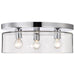 SATCO/NUVO Marlowe 15 Inch Flush Mount Polished Nickel With Clear Glass (60-8074)