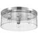 SATCO/NUVO Marlowe 15 Inch Flush Mount Polished Nickel With Clear Glass (60-8074)
