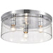 SATCO/NUVO Marlowe 15 Inch Flush Mount Polished Nickel With Clear Glass (60-8074)