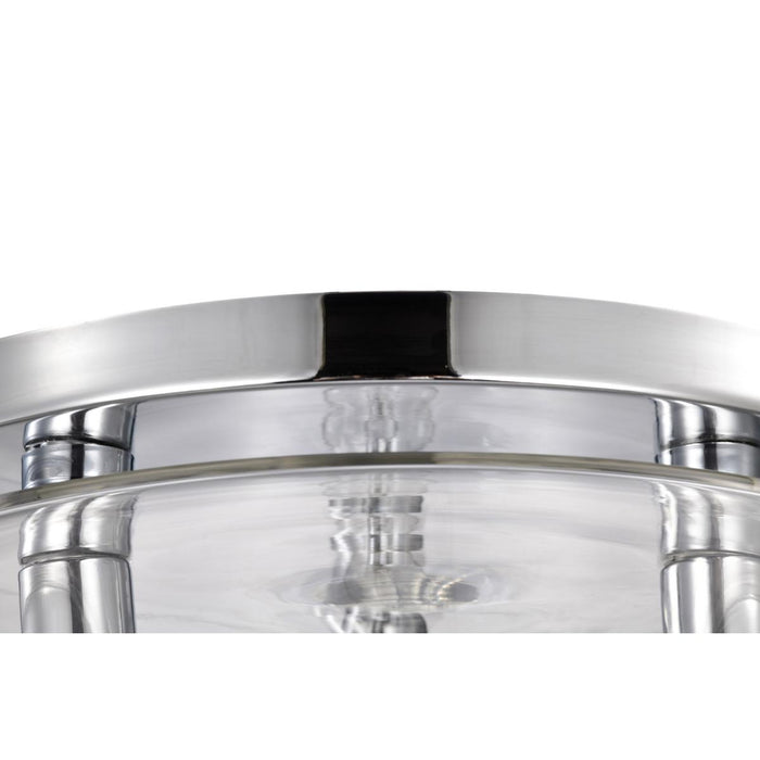 SATCO/NUVO Marlowe 15 Inch Flush Mount Polished Nickel With Clear Glass (60-8074)