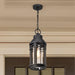 SATCO/NUVO Wilton 1-Light Hanging Lantern Matte Black With Clear Seeded Glass (60-8104)