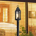 SATCO/NUVO Wilton 1-Light Post Top Matte Black With Clear Seeded Glass (60-8105)