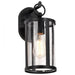 SATCO/NUVO Broadstone 1-Light Small Wall Lantern Matte Black With Clear Seeded Glass (60-8111)