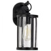 SATCO/NUVO Broadstone 1-Light Small Wall Lantern Matte Black With Clear Seeded Glass (60-8111)