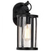 SATCO/NUVO Broadstone 1-Light Small Wall Lantern Matte Black With Clear Seeded Glass (60-8111)
