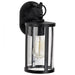 SATCO/NUVO Broadstone 1-Light Small Wall Lantern Matte Black With Clear Seeded Glass (60-8111)