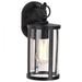 SATCO/NUVO Broadstone 1-Light Small Wall Lantern Matte Black With Clear Seeded Glass (60-8111)