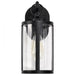 SATCO/NUVO Broadstone 1-Light Small Wall Lantern Matte Black With Clear Seeded Glass (60-8111)