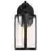 SATCO/NUVO Broadstone 1-Light Small Wall Lantern Matte Black With Clear Seeded Glass (60-8111)