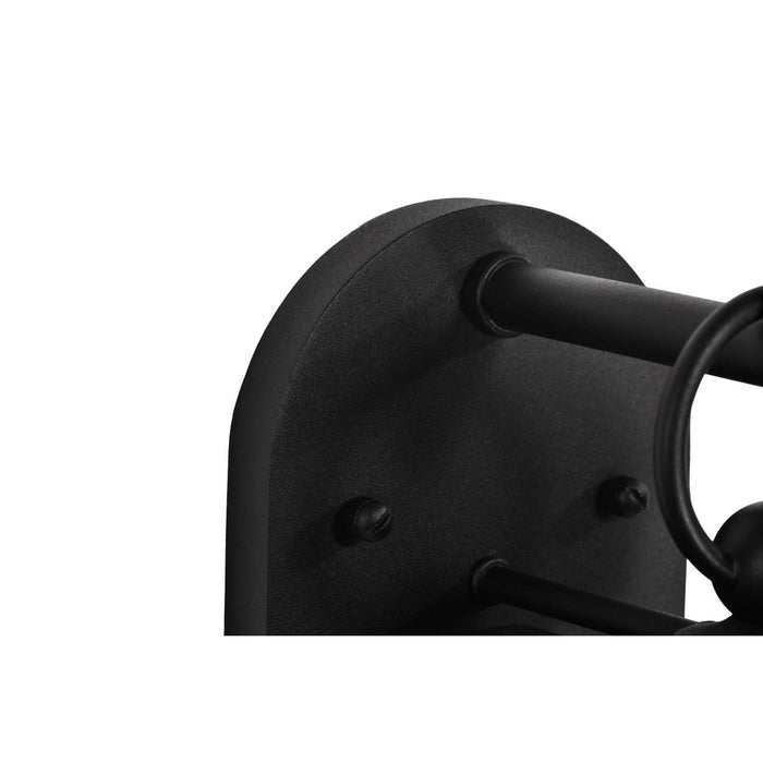 SATCO/NUVO Broadstone 1-Light Small Wall Lantern Matte Black With Clear Seeded Glass (60-8111)