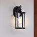 SATCO/NUVO Broadstone 1-Light Small Wall Lantern Matte Black With Clear Seeded Glass (60-8111)