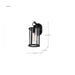 SATCO/NUVO Broadstone 1-Light Small Wall Lantern Matte Black With Clear Seeded Glass (60-8111)