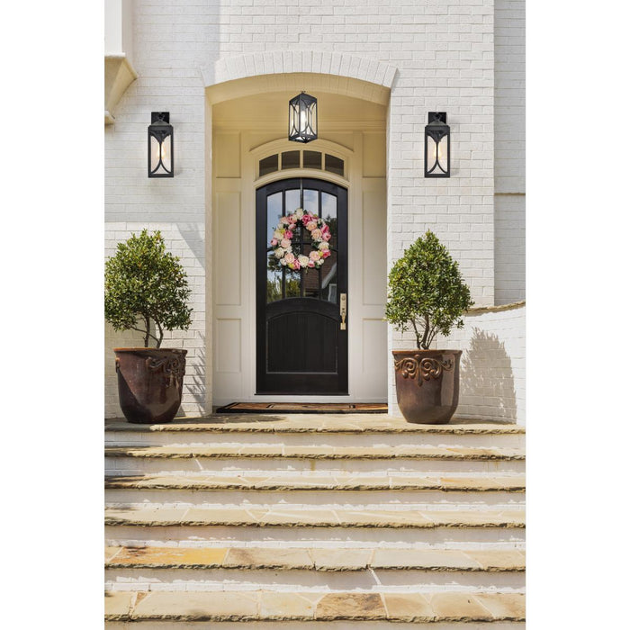 SATCO/NUVO Oaklyn 1-Light Medium Wall Lantern Matte Black With Clear Glass (60-8122)