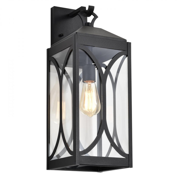SATCO/NUVO Oaklyn 1-Light Large Wall Lantern Matte Black With Clear Glass (60-8123)