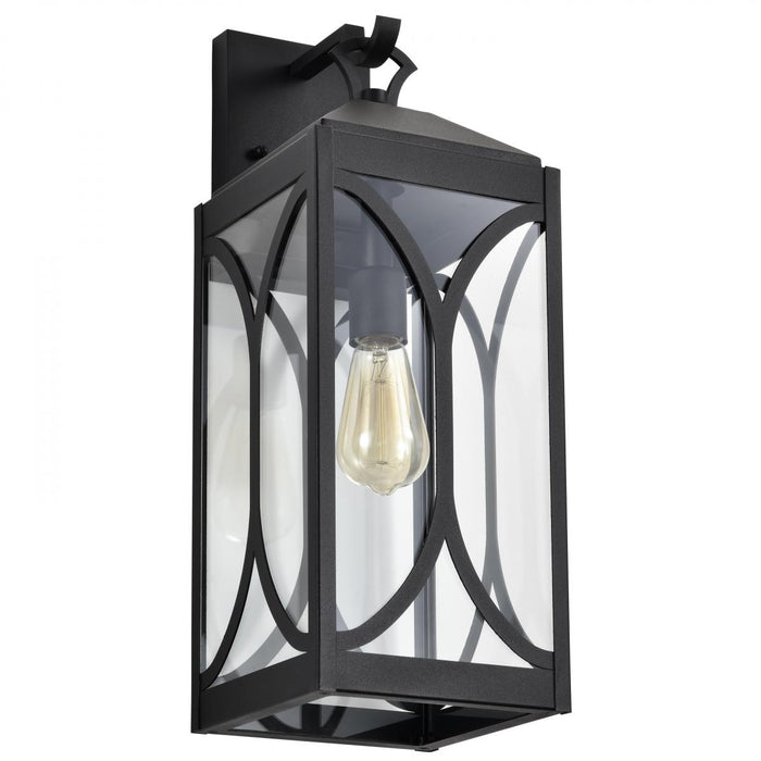 SATCO/NUVO Oaklyn 1-Light Large Wall Lantern Matte Black With Clear Glass (60-8123)