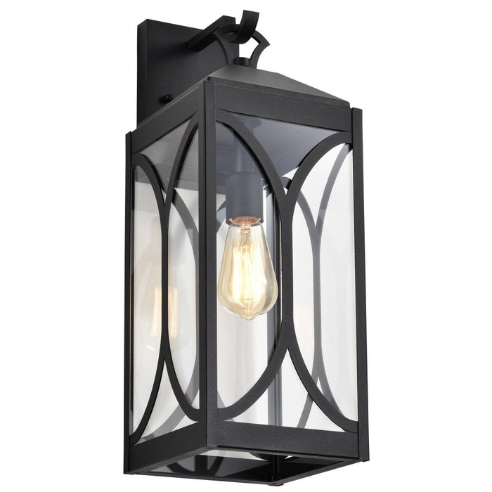 SATCO/NUVO Oaklyn 1-Light Large Wall Lantern Matte Black With Clear Glass (60-8123)