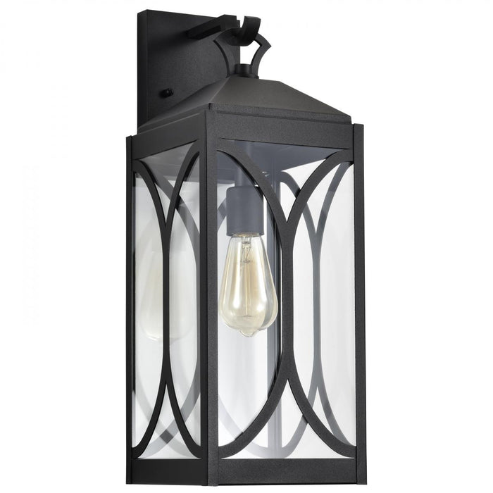 SATCO/NUVO Oaklyn 1-Light Large Wall Lantern Matte Black With Clear Glass (60-8123)