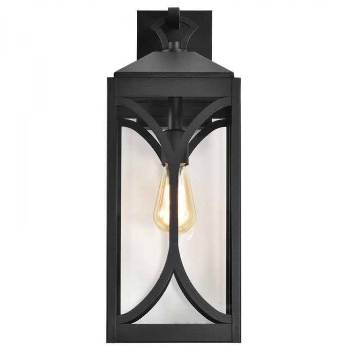 SATCO/NUVO Oaklyn 1-Light Large Wall Lantern Matte Black With Clear Glass (60-8123)