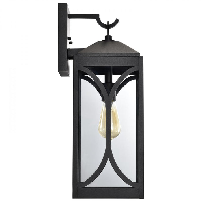 SATCO/NUVO Oaklyn 1-Light Large Wall Lantern Matte Black With Clear Glass (60-8123)