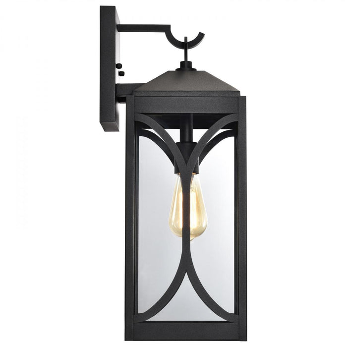 SATCO/NUVO Oaklyn 1-Light Large Wall Lantern Matte Black With Clear Glass (60-8123)
