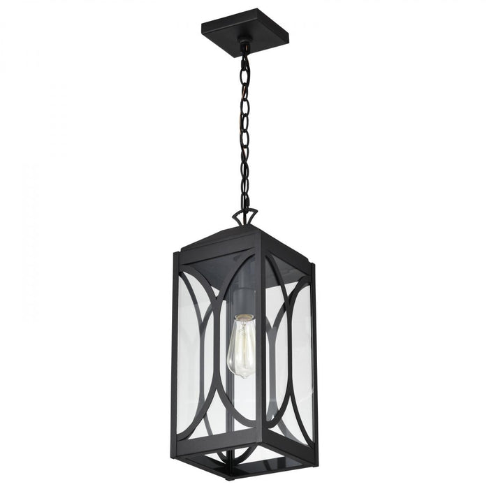 SATCO/NUVO Oaklyn 1-Light Hanging Lantern Matte Black With Clear Glass (60-8125)
